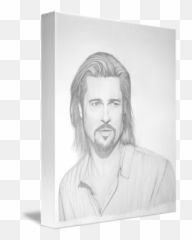 Brad Pitt By Eric Stavros - Sketch Png,Brad Pitt Png