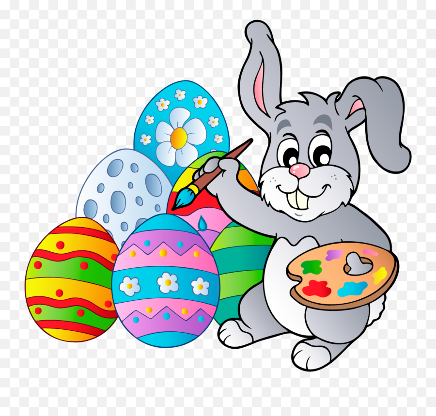 Library Of Easter Egg Crown Png Transparent Stock Files - Easter Bunny With Eggs Clipart,Easter Eggs Transparent Background
