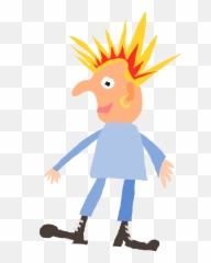 Punk Rocker Clipart Transparent Png Cartoon - Cartoon Punk Rocker,Punk Png