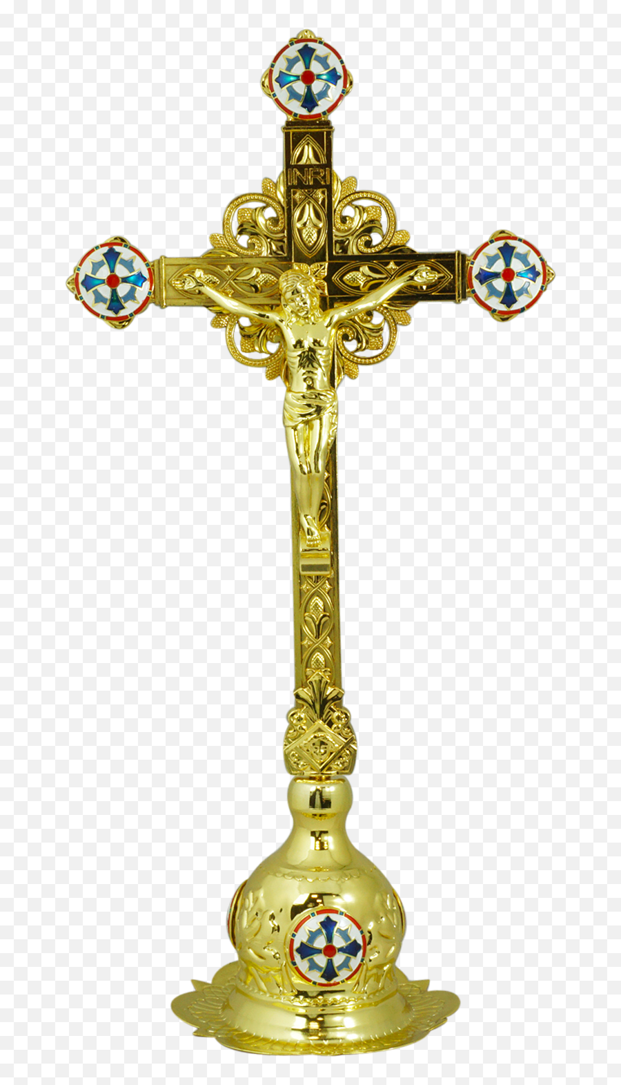 Gold Tone Greek Orthodox Jesus Christ Cross Crucifix - Crucifix Png,Jesus On The Cross Png
