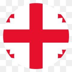 Vector Country Flag Of Georgia - Circle Vector World Flags England Round Flag Png,American Flag Circle Png