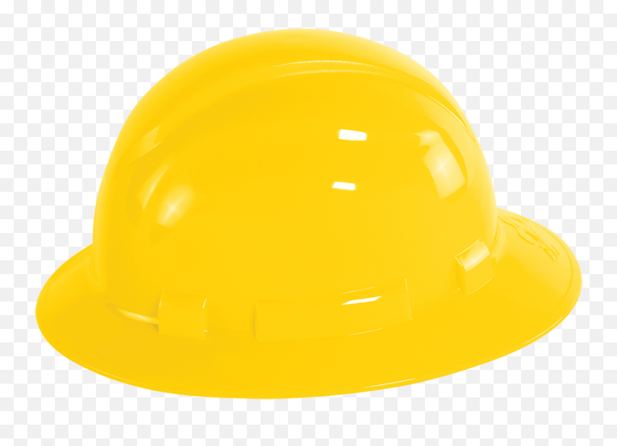 Hh - F1y Bullhead Safety Yellow Unvented Full Brim Style Solid Png,Construction Helmet Png