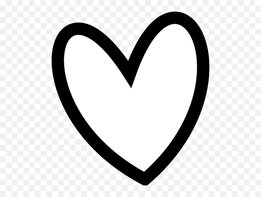 Cute Clipart Heart Transparent Free For Download - Black And White Heart Clip Art Png,Cute Heart Png
