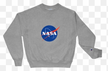 Download Unisex Champion Nasa Logo Print Crew Neck - png