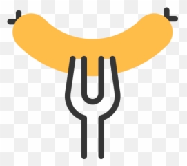 Meat Food Sausage Pork Barbecue Grilled Meal Free Icon - Pitchfork png
