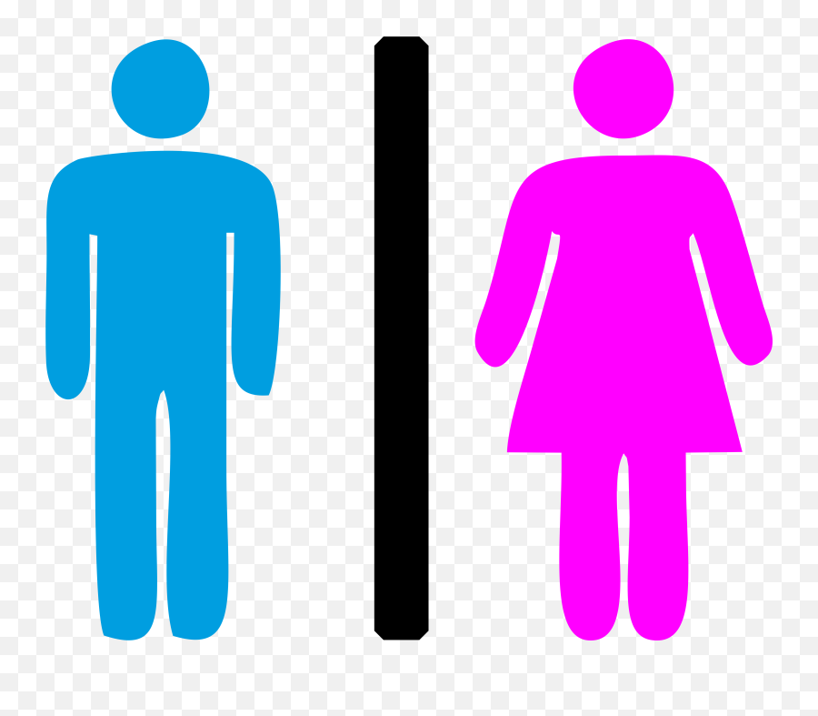Men Women Toilet Sign Clipart Icon Daily Cliparts - Woman Men And Icon Png,Pink Clip Art Icon