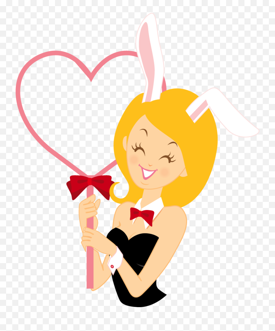 Girl Bunny Heart Vector Icons Free - Sexy Girls Icon Png,Happy Girl Icon