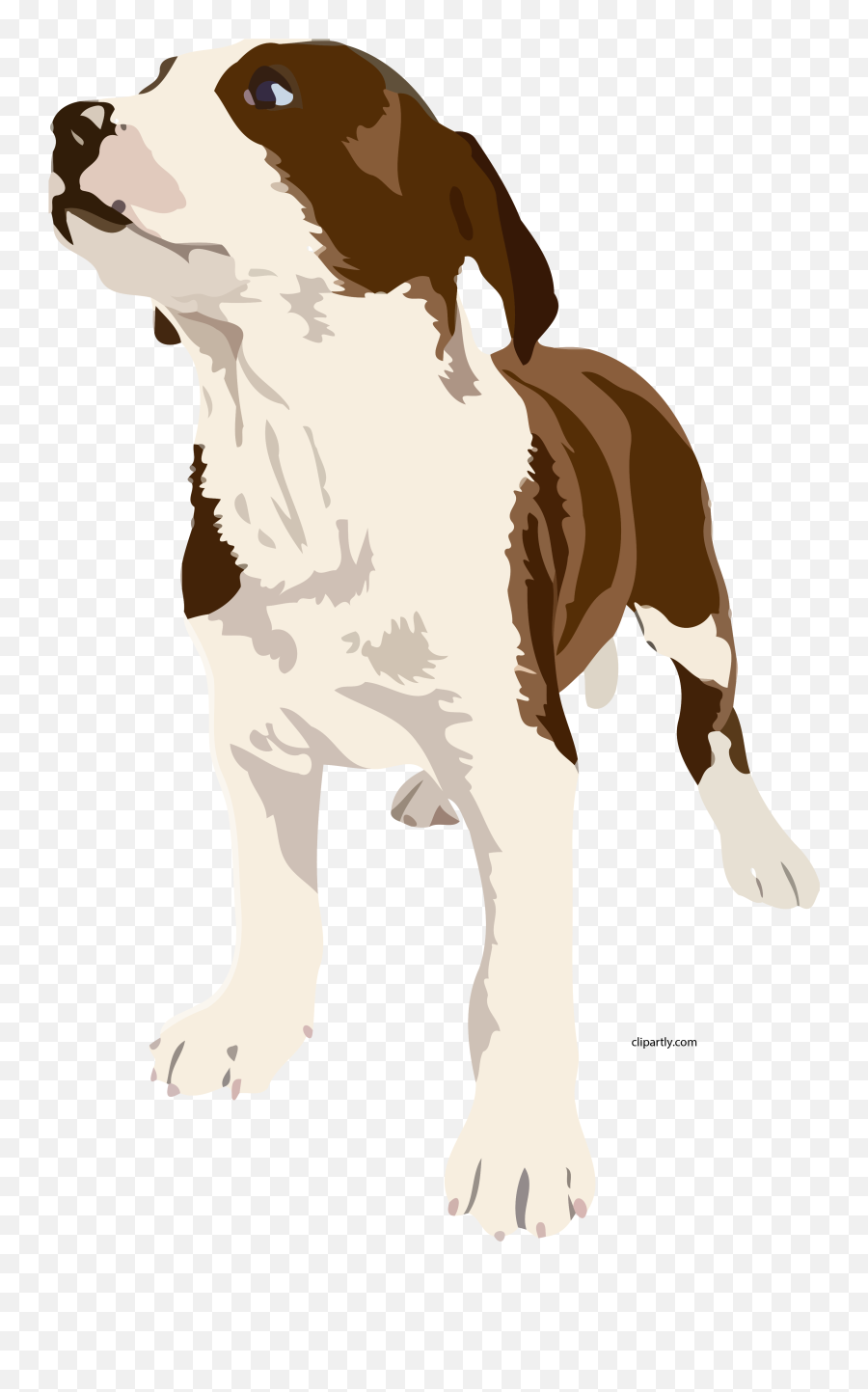 Dog Realistic Clipart Png U2013 Clipartlycom - Brown And White Dog Clipart,Dogs Png