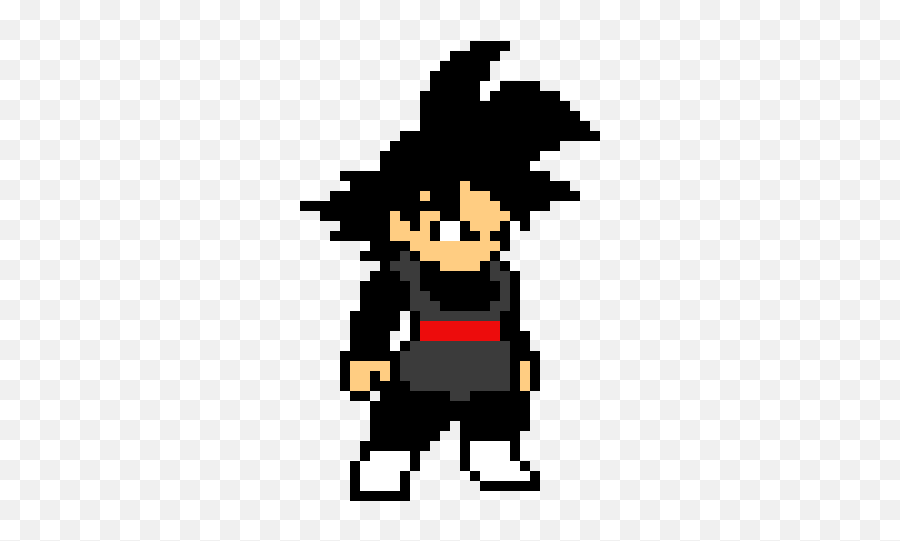 8bit Black Goku Pixel Art Maker - Black Goku Pixel Art Png,Goku Black Png