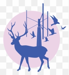 Wildlife Impact - Wind Harvest Deer Animal Silhouette png