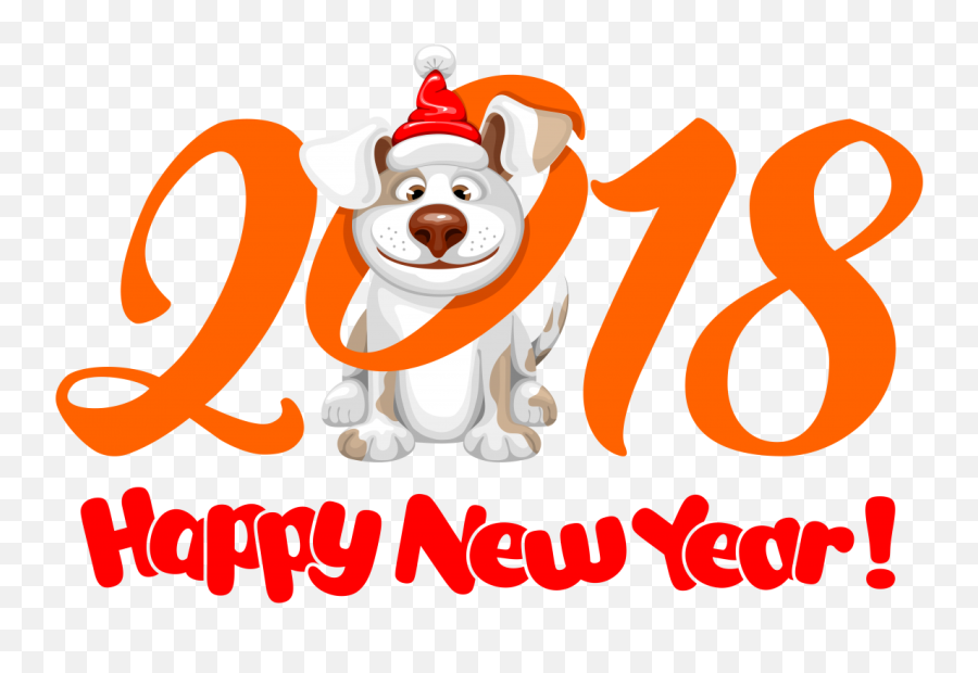 2018 Happy New Year Png Image - Purepng Free Transparent Year Of Dog 2018,New Year Logo Images