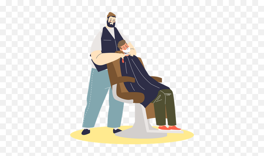 Hipster Icon - Download In Flat Style Barber Shaving Cartoon Png,Hipster Icon Vector