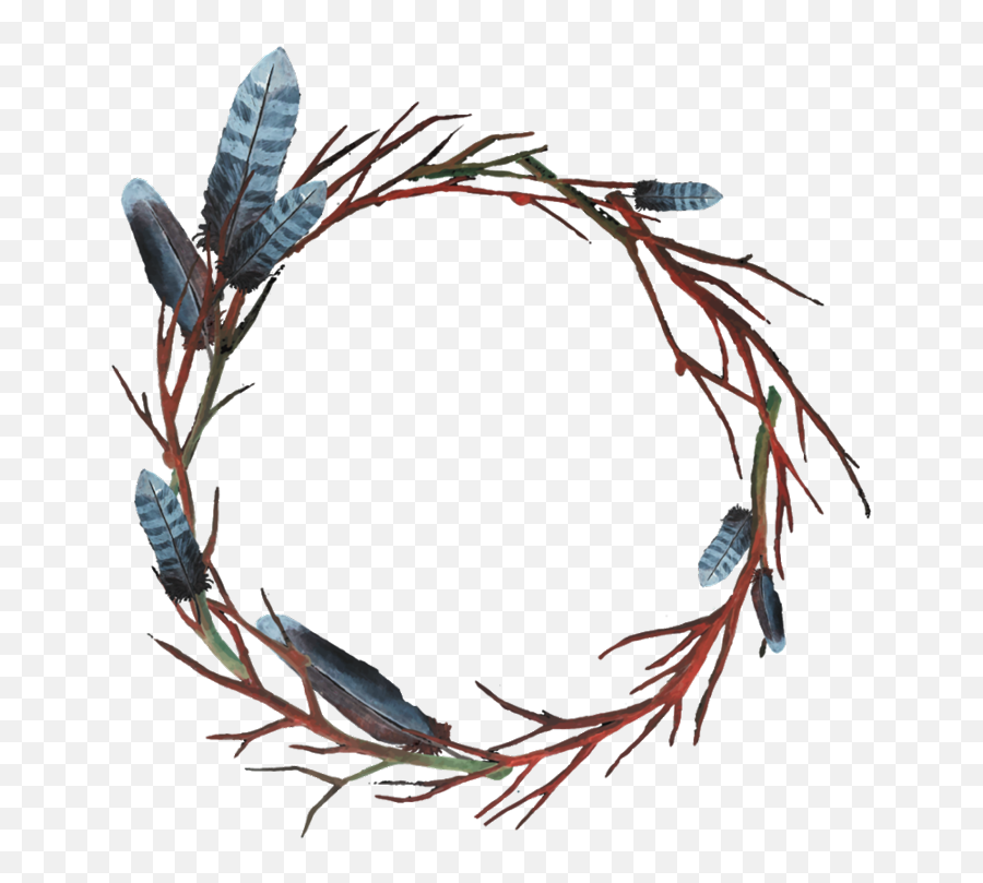 Branches - Feather Circle Png,Twigs Png