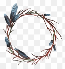 Branches - Feather Circle Png