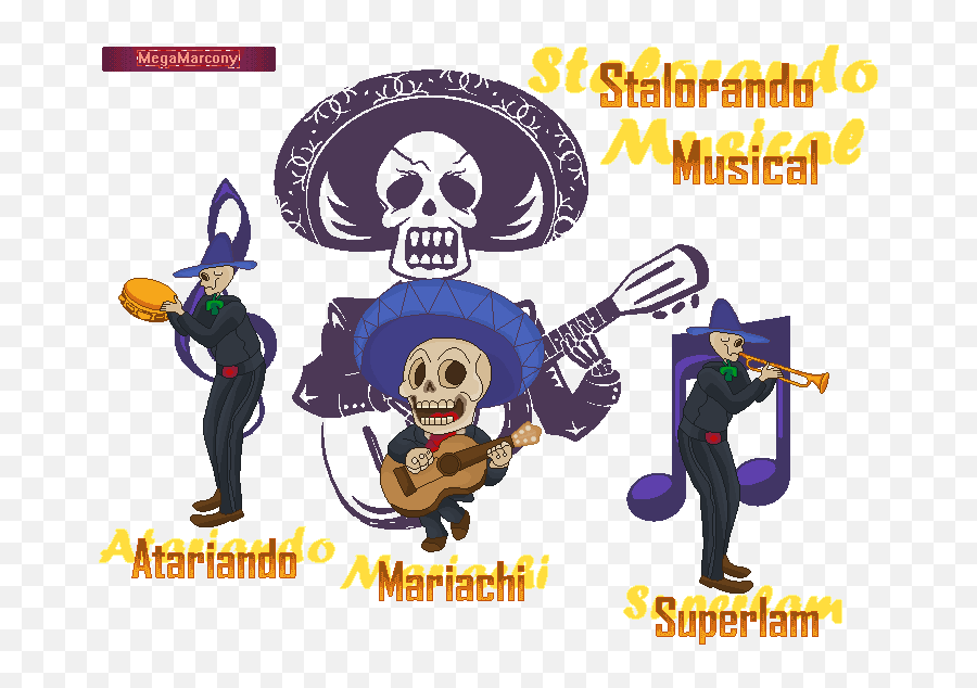Download Raro Esqueleto - Calavera Mexican Skull Sticker Calavera Mariachi Png,Mexican Skull Png