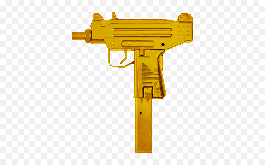 Transparent Guns Uzi Png - Gold Uzi Gun Png,Uzi Png