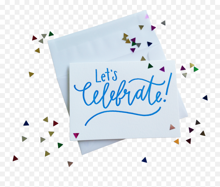 Download Hd Confetti Celebrate Splash - Confetti Party Calligraphy Png,Celebrate Png