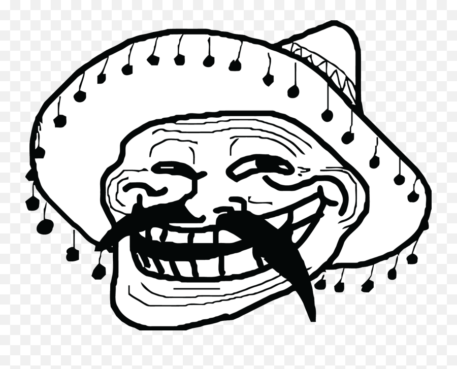 Mexican Meme Troll Face Transparent Png - Mexican Troll Face Png,Meme Transparent