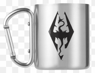 Skyrim Dragon Symbol Carabiner Mug - png