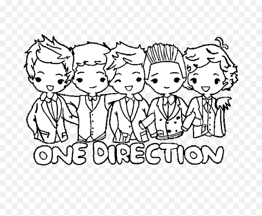 Coloring Pages One Direction Free And - One Printable One Direction Coloring Pages Png,One Direction Png