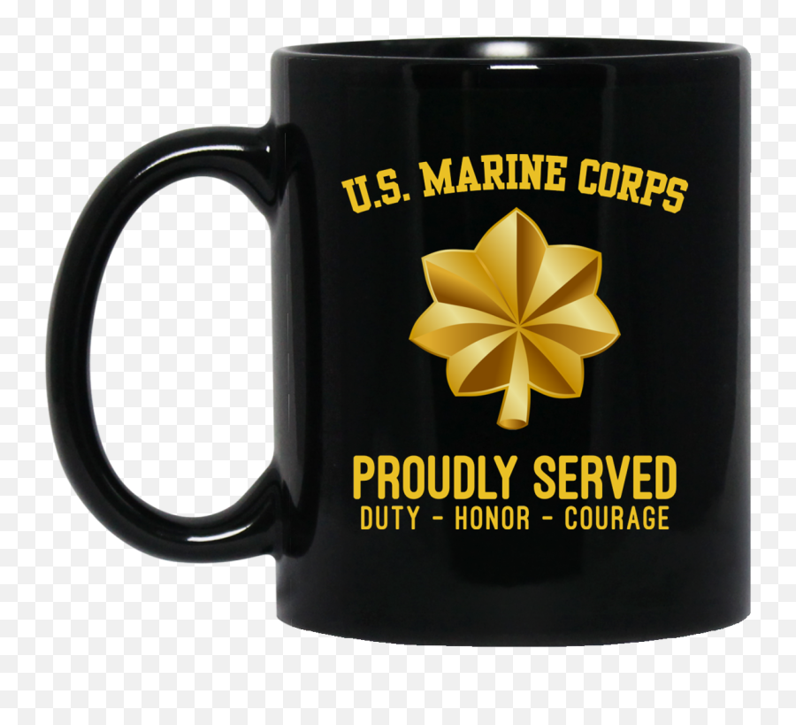 Usmc O - 4 Major O4 Maj Usmc O4 Field Officer Ranks Proudly Served 11 Oz Black Mug Png,Usmc Png