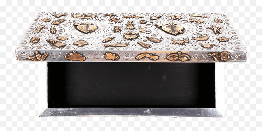 Inlaid Treasure Chest Wood And Metal - Coffee Table Png,Treasure Chest Transparent