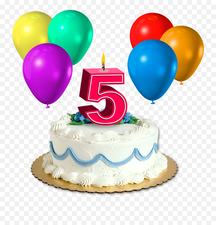 5th Birthday Cake Png Clipart - 5th Birthday Cake Png,Happy Birthday Cake Png