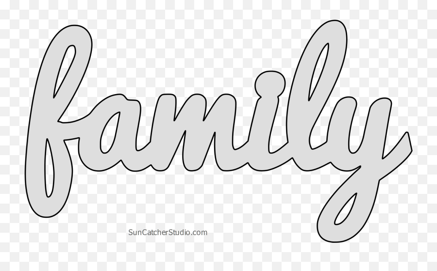Word Family Clipart Printable Template - Word Family Coloring Pages Png,Family Word Png