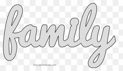 Word Family Clipart Printable Template - Word Family Coloring Pages Png,Family Word Png