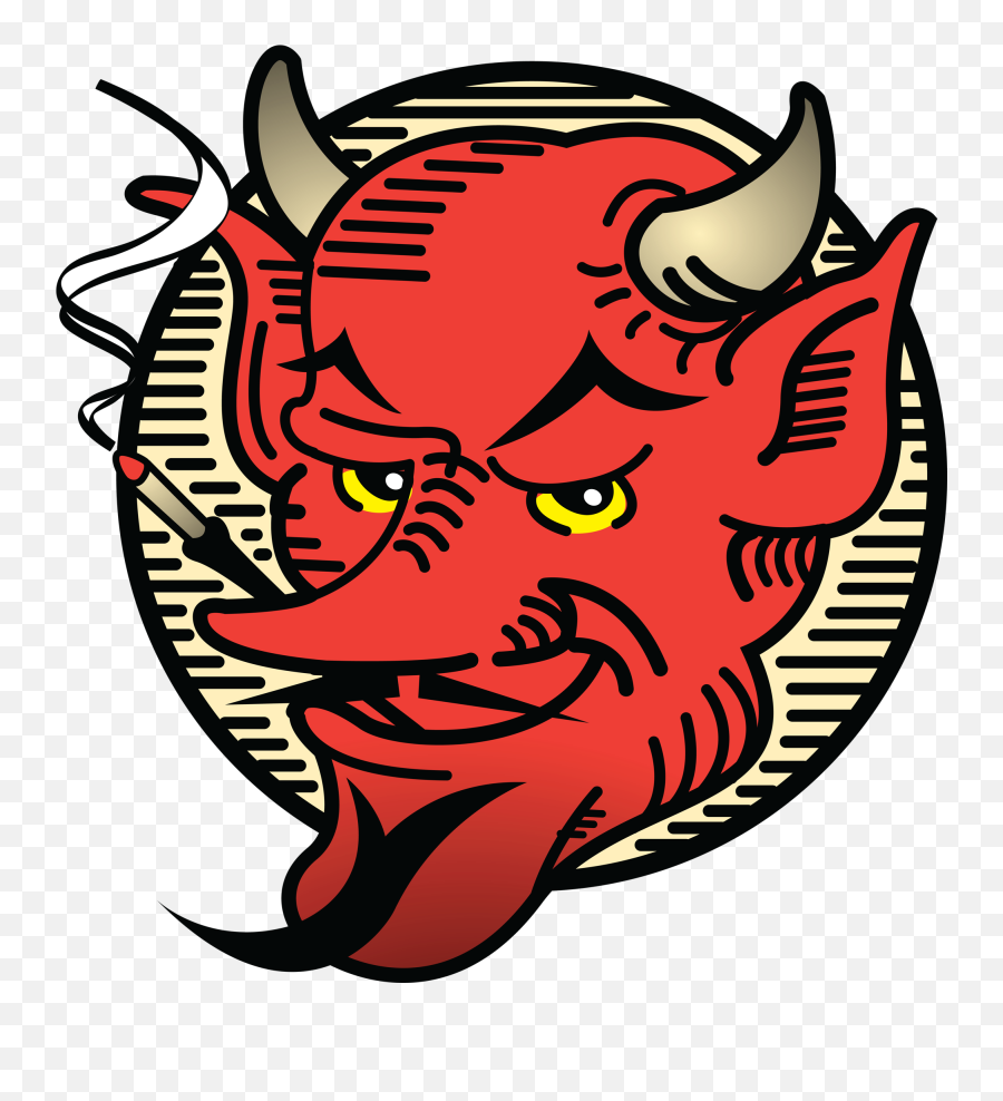 Smoking Devil Face Tattoo Design Free Image - Takm Logolar Png,Face Tattoo Png