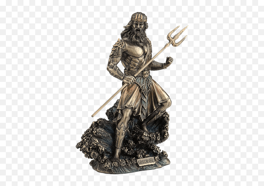 Bronze Poseidon Statue Zeus - Poseidon Statue Png,Poseidon Png