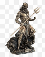 Bronze Poseidon Statue Zeus - Poseidon Statue Png,Poseidon Png