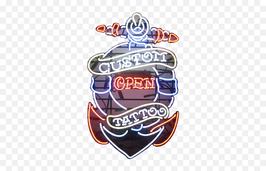 Open Custom Tattoo Neon Sign - Tattoo Neon Png,Neon Sign Png