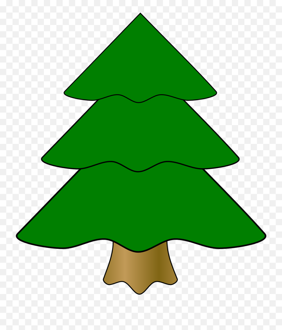 Evergreen Fir Tree Green Free Picture - Clip Art Pohon Natal Clip Art Christmas Tree Plain Png,Christmas Tree Clip Art Png
