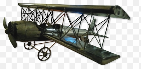 Biplane Metal Plane Selency - Air Transportation Png,Biplane Png