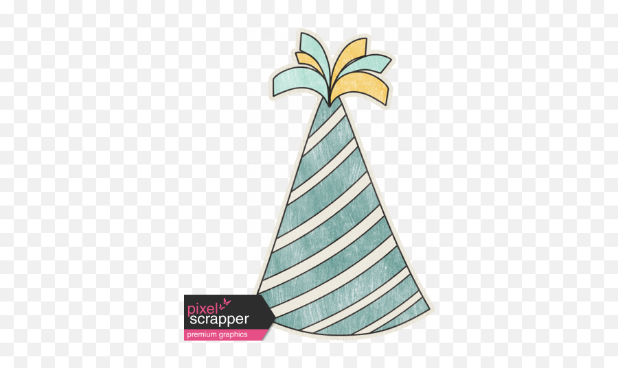 Birthday Wishes - Blue Party Hat Sticker Graphic By Sheila Vertical Png,Birthday Hat Transparent