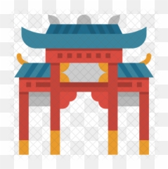 Chinese Gate Icon - Religion Png,Chinese Png