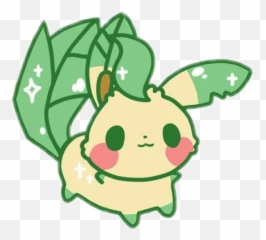 Popular And Trending Pokemon Leafeon Stickers - Jenniillustrations Kawaii Pokemon Kawaii Png,Leafeon Png