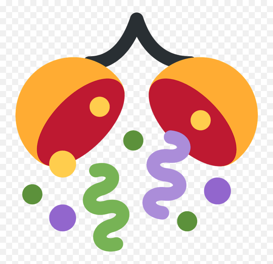 Confetti Ball Emoji Clipart - Party Confetti Ball Emoji Png,Party Popper Emoji Png