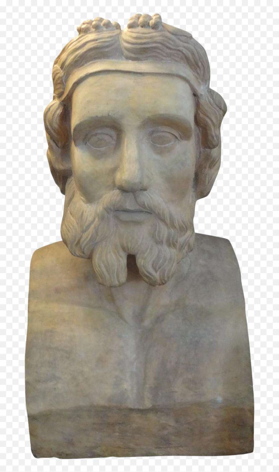 19th Century Monumental French Terra Cotta Bust Of A Classical Greek - Artifact Png,Greek Bust Png