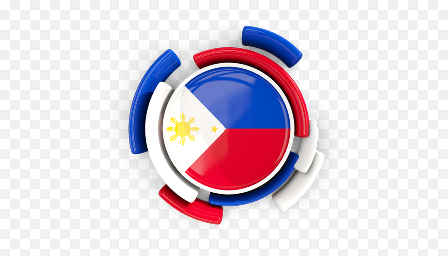 Round Flag With Pattern - Circle Philippine Flag Icon Png,Philippine Flag Png