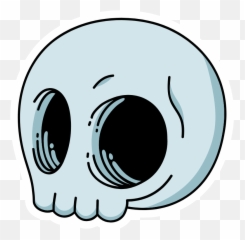 Cartoon Skull In 2020 Skulls Drawing Sticker Smile - Cartoon Skull Stickers Png,Creepy Smile Transparent