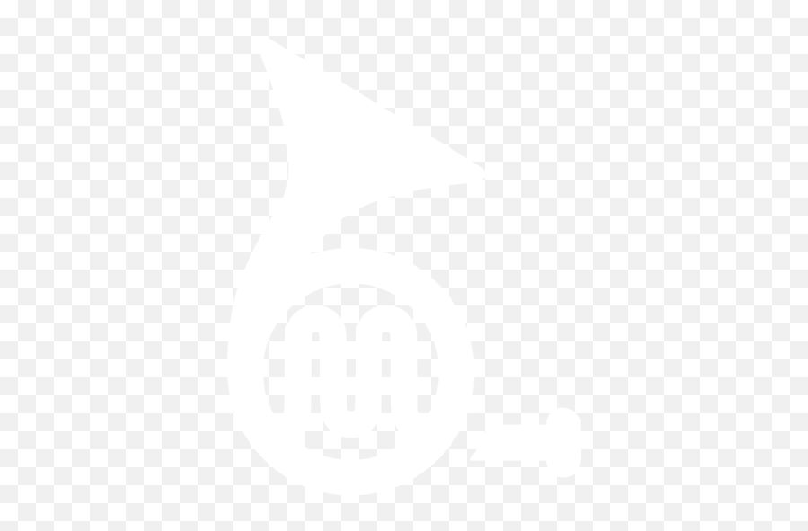 White French Horn Icon - Free White Music Icons French Horn White Png,Horn Png
