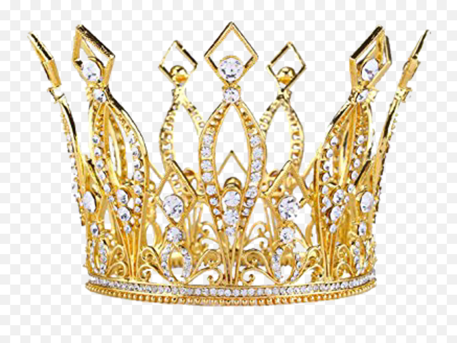 Download Hd Tiara Sticker - Gold Queen Crown Transparent Png Queen Gold Crown Png,Queen Crown Transparent