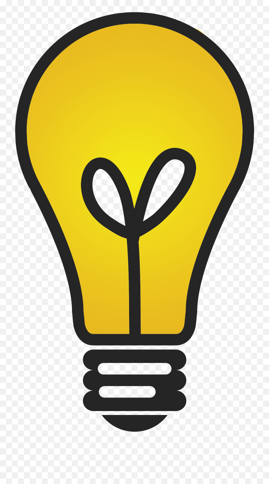 Transparent Icon Light Bulb Clipart - Clip Art Light Bulb Png,Brain Lightbulb Icon