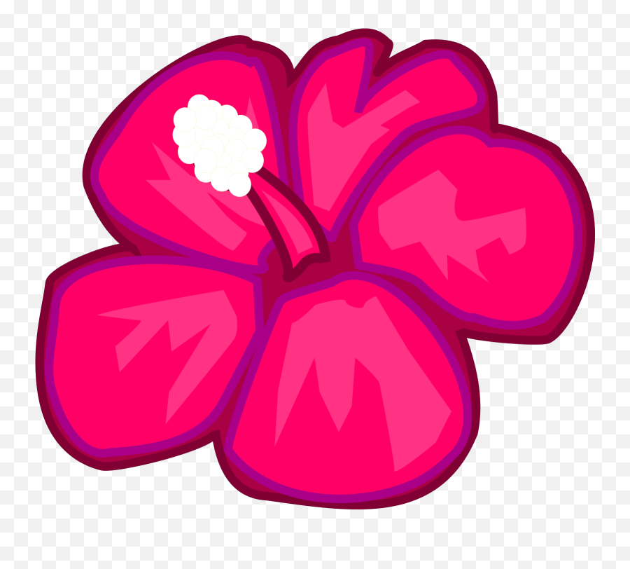 Pink Hawaiian Flower Svg Vector Clip - Girly Png,Hawaiian Flower Icon