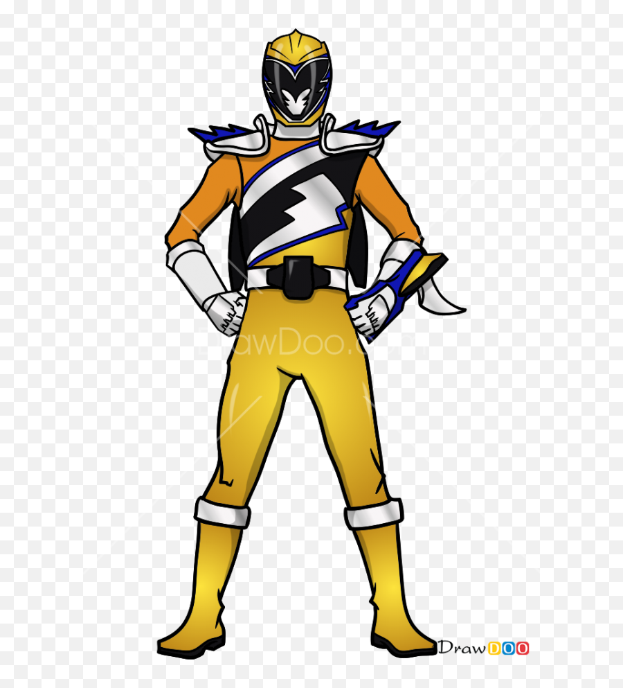 Gold Power Ranger Clipart - Draw A Power Ranger Png,Red Power Ranger Png
