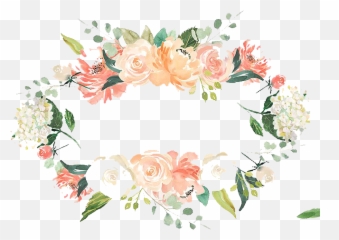 Flower Wreath Png - Watercolor Branch Png Transparent Flower Frame Border