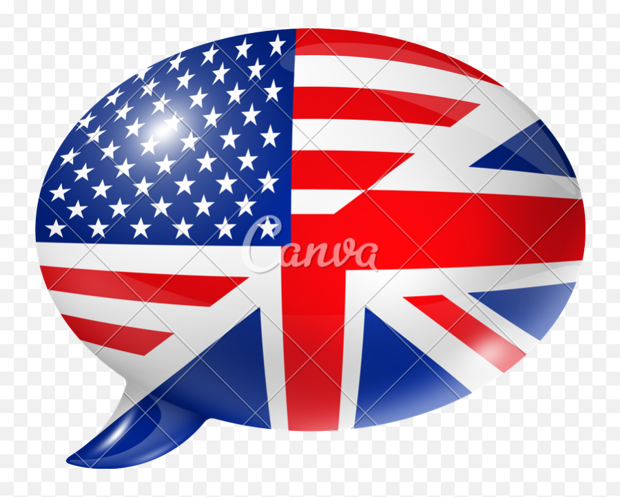 Uk And Usa Flags Speech Bubble - Icons By Canva Dawn Patrol Png,Uk Flag Png