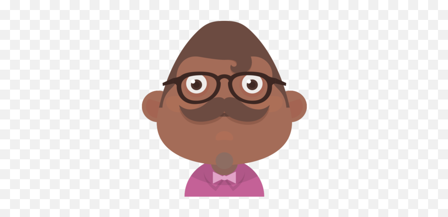 Black Man People Avatar Glasses Moustache Person Free - Happy Png,Person Photo Icon